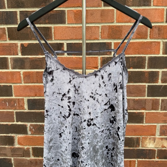 Rene Rofe Charcoal Velvet Sleepwear Dress Chemises Size Medium - Picture 5 of 7